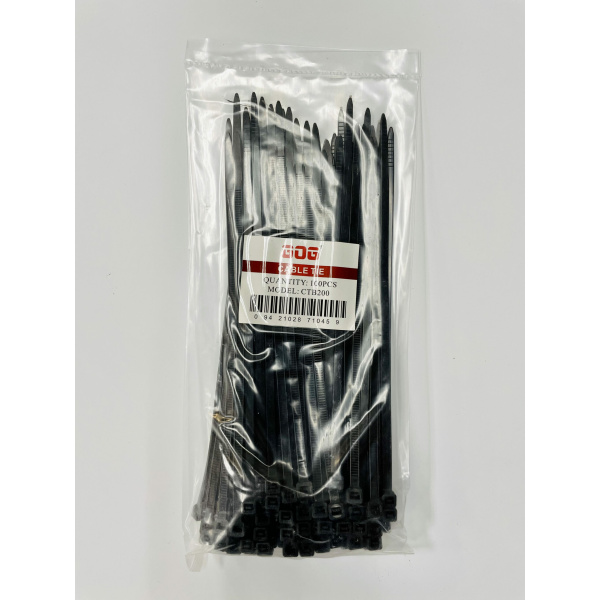 Cable Tie Black (200MM x 4.8MM)